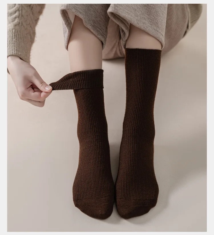 

Sock Leisure Athletic Sports Crew Dress Wool Women Winter double-needle Autumn Winter Boneless Long Calf Keep Warm B2W140
