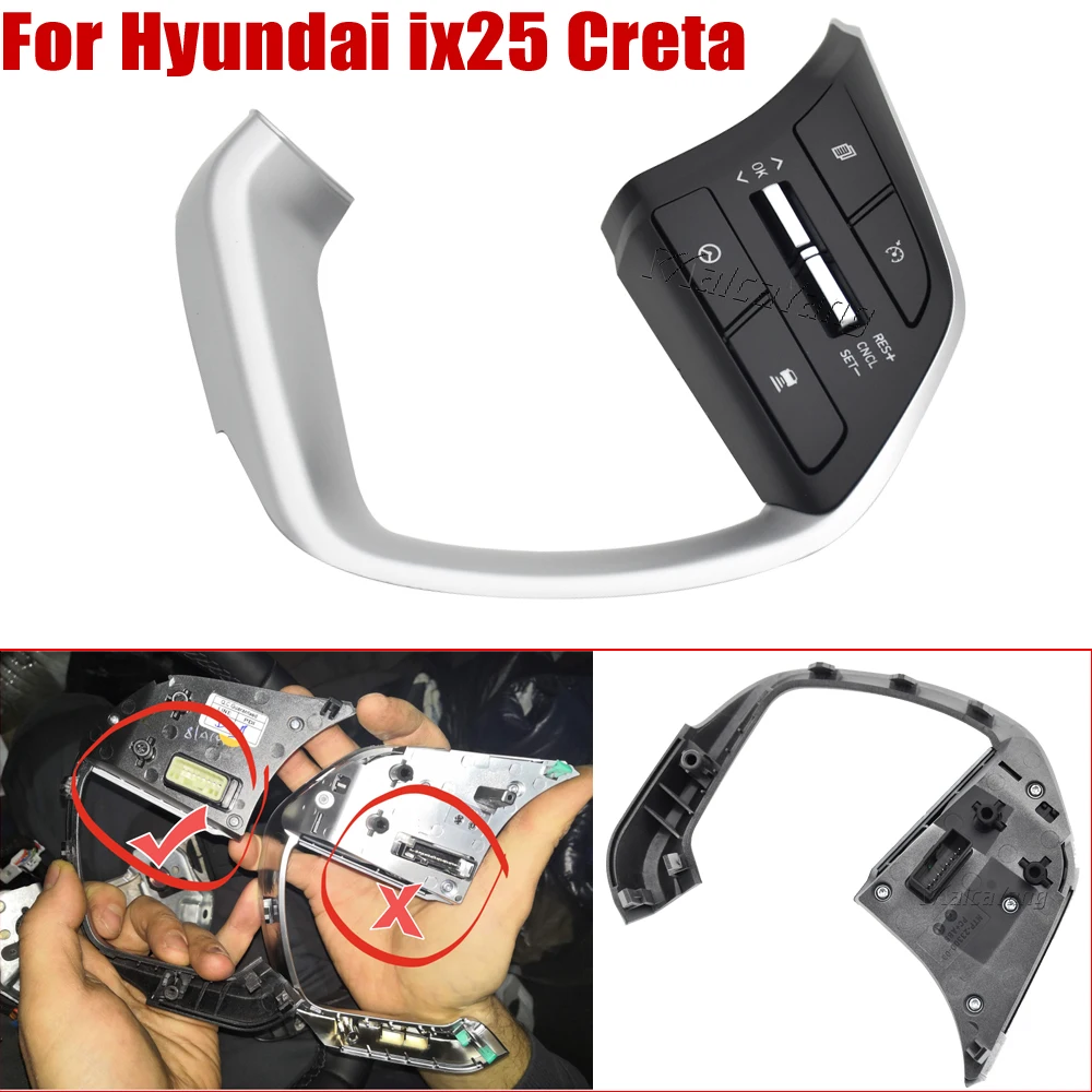 High Quality Driver’ Switch Cruise Control Steering Wheel Bluetooth Buttons For Hyundai ix25 Creta New Car Accessories