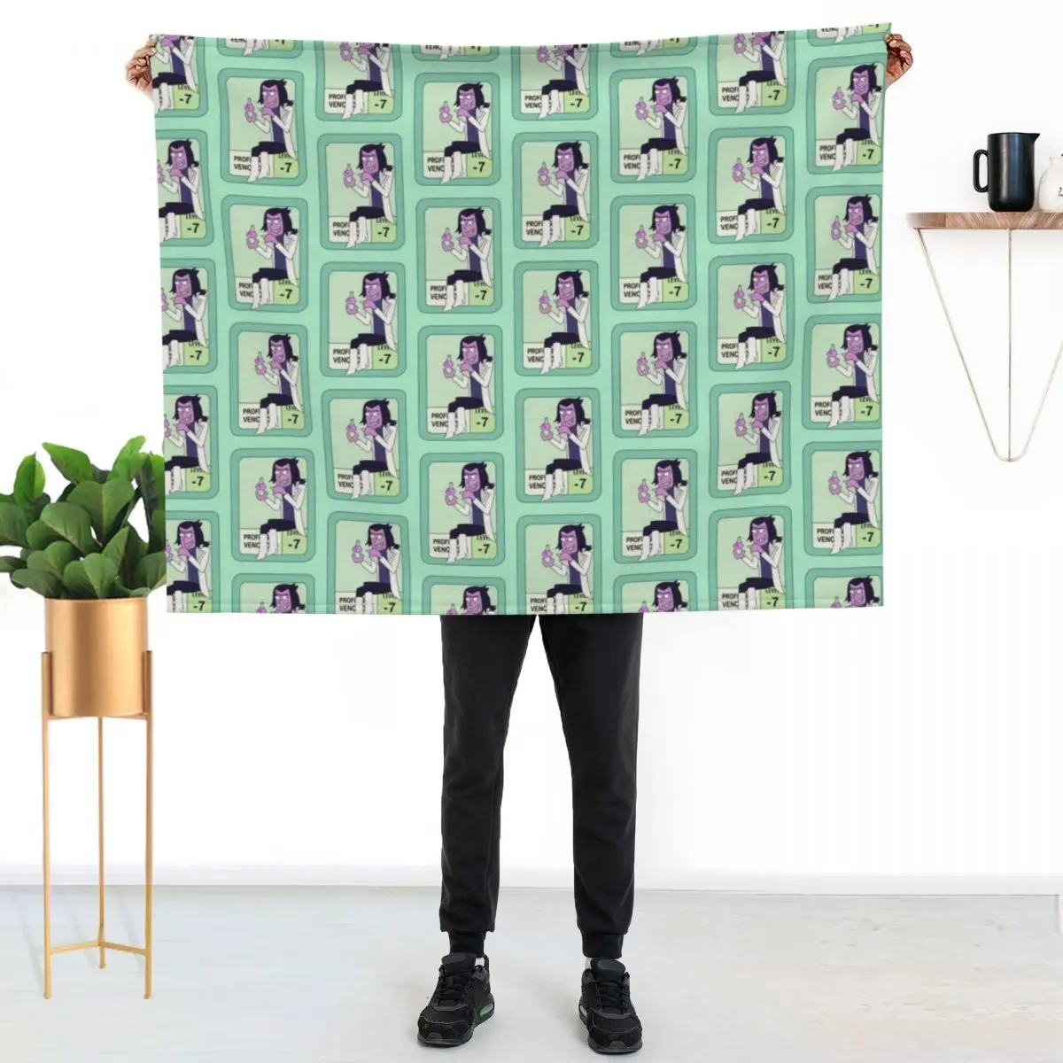 

Professor Venomous Pow Card Throw Blanket Ultra Soft Flannel Fleece Blanket for All Seasons