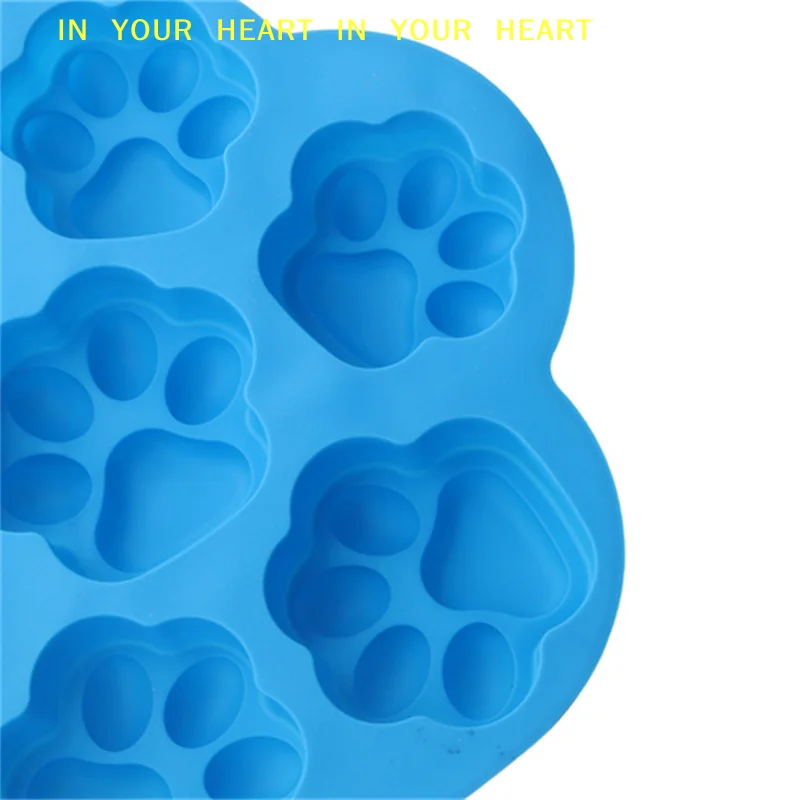 【X】Silikon Form Cake Decorating Tools Baking Tools 1PC Silicone Mold Lovely Dog Cat Paw Pattern  Soap Fondant Decoration