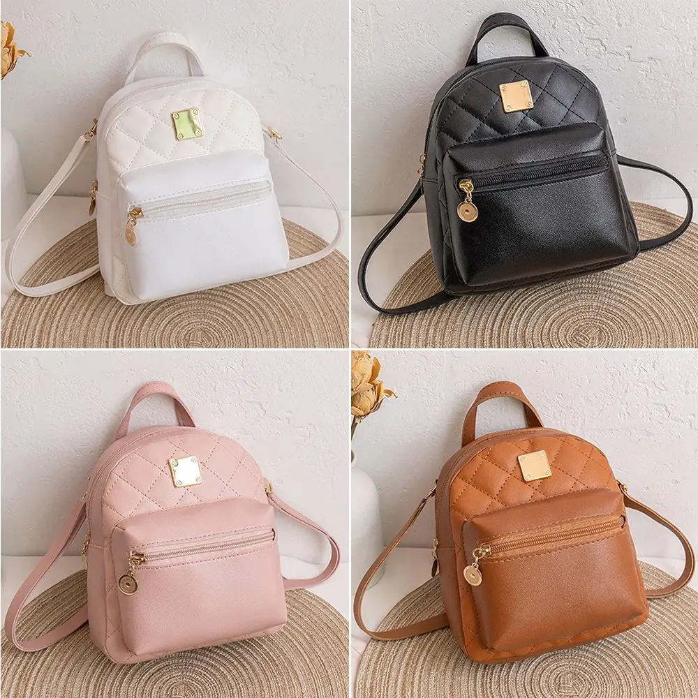 Travel Portable Large Capacity PU Leather Backpack Waterproof knapsack Mini Rucksack Shoulder Bag