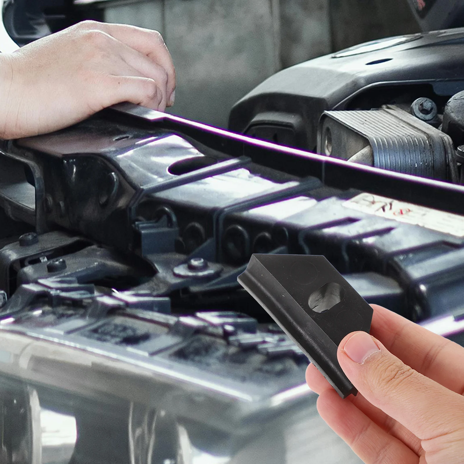 Kit de sujeción para coche con juego de pernos, abrazadera de Base Universal negra para amarre estable de vehículos y reparación de automóviles