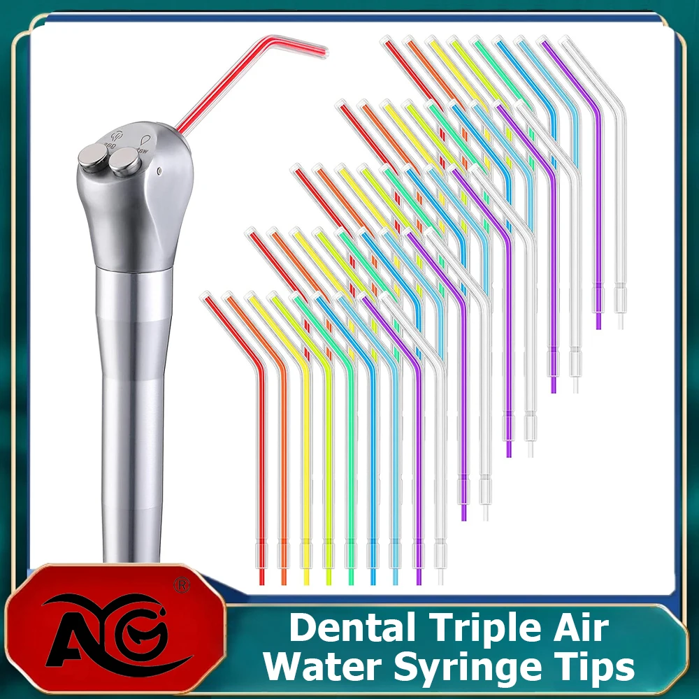 

AG 250pcs Disposable Nozzles Tips for Dental Triple Air Water Syringe 3 Way Syringe for Dentisttry Chair Unit
