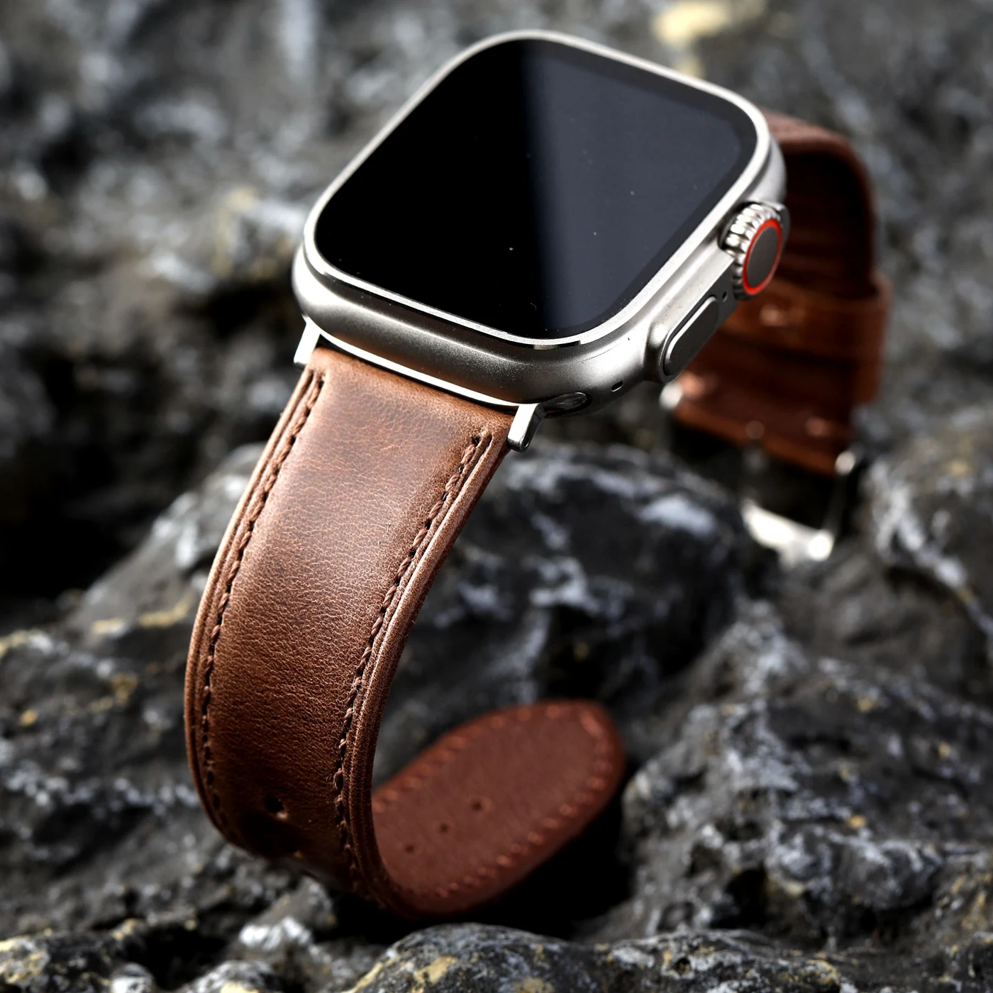 

Ремешок ручной работы из итальянской воловьей кожи, совместимый с Apple Watch 49MM 45MM 46MM Ultra2 S13 12, мягкий кожаный ремешок для часов.