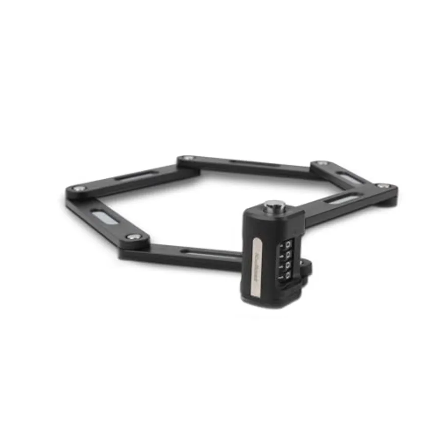 

3 ft High Security Combination Folding Bicycle Lock, Hardened Steel Links, Outdoor Bike Security, 1 Pack, Black