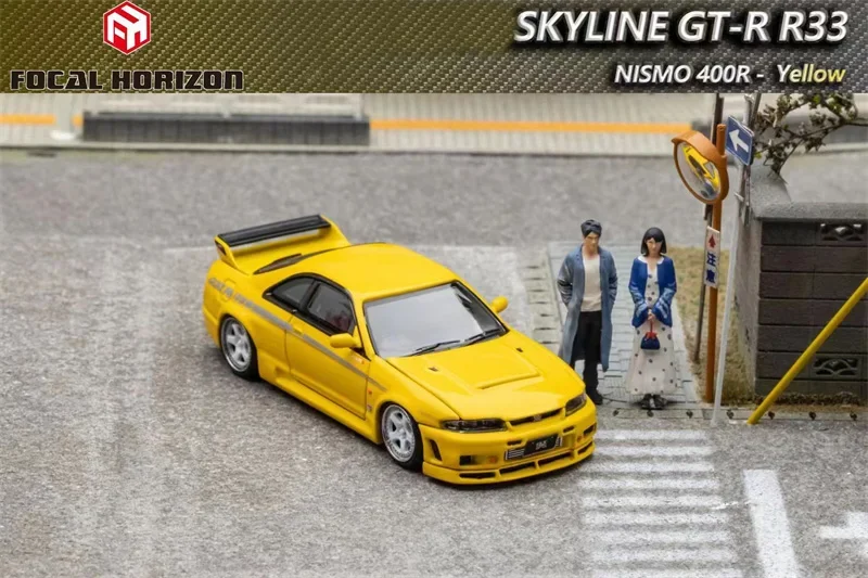 

Focal Horizon FH 1:64 Skyline GT-R 4th R33 Nismo 400R yellow limited999 Diecast Model Car