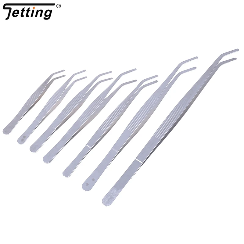 Stainless Steel Aquarium Cleaning Tools Elbow Tweezers Anti-static Hand Tool Clear Clip Tool 12.5/14cm/16cm/18cm/20cm/25cm/30cm