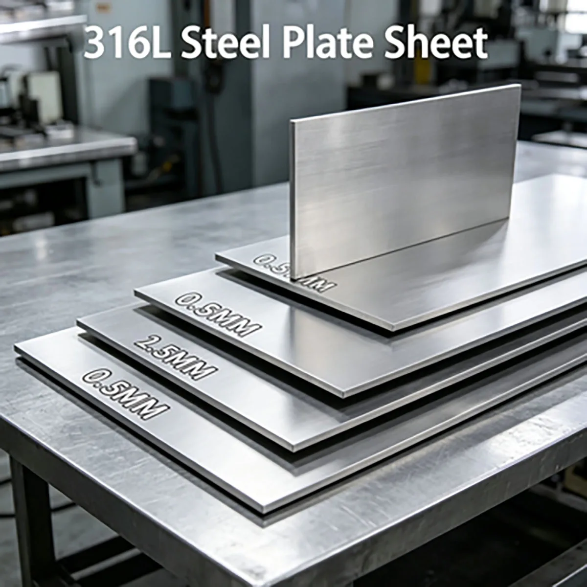 316L  Stainless Steel Square Plate Sheet, Thickness 0.5‑10mm, Multiple Sizes 50‑300mm for Industrial DIY Processing