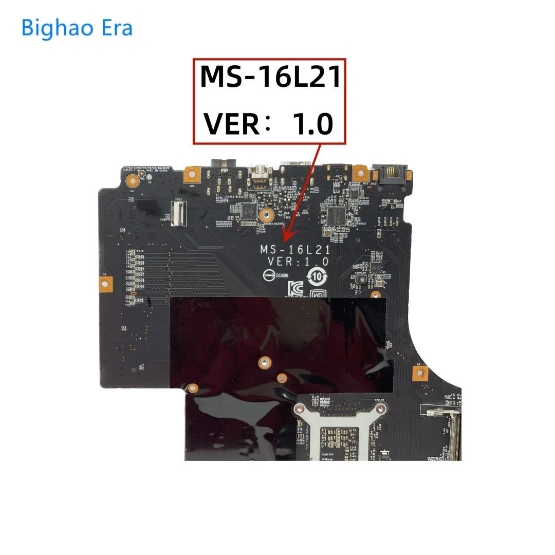 Imagem -03 - Placa-mãe Portátil Totalmente Testada Ms16l21 Ver:1.0 para Msi Gt62vr 7re 6rd Ms-16l2 I57300hq I76700hq Ddr4 Cpu