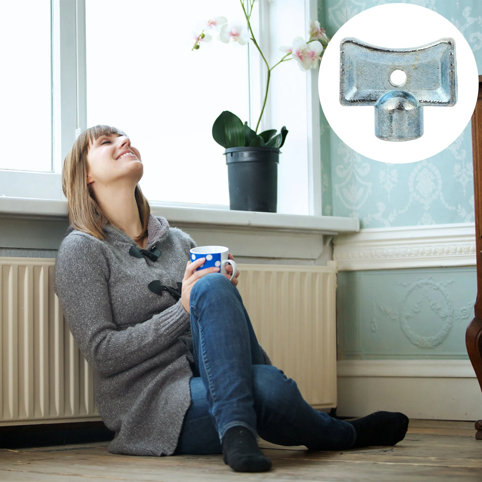 

10pcs Exhaust Valve Zinc Alloy Radiator Key For Gas Heater Bleed Wrench Square Hole Plumbing Tool Radiator Heating Key