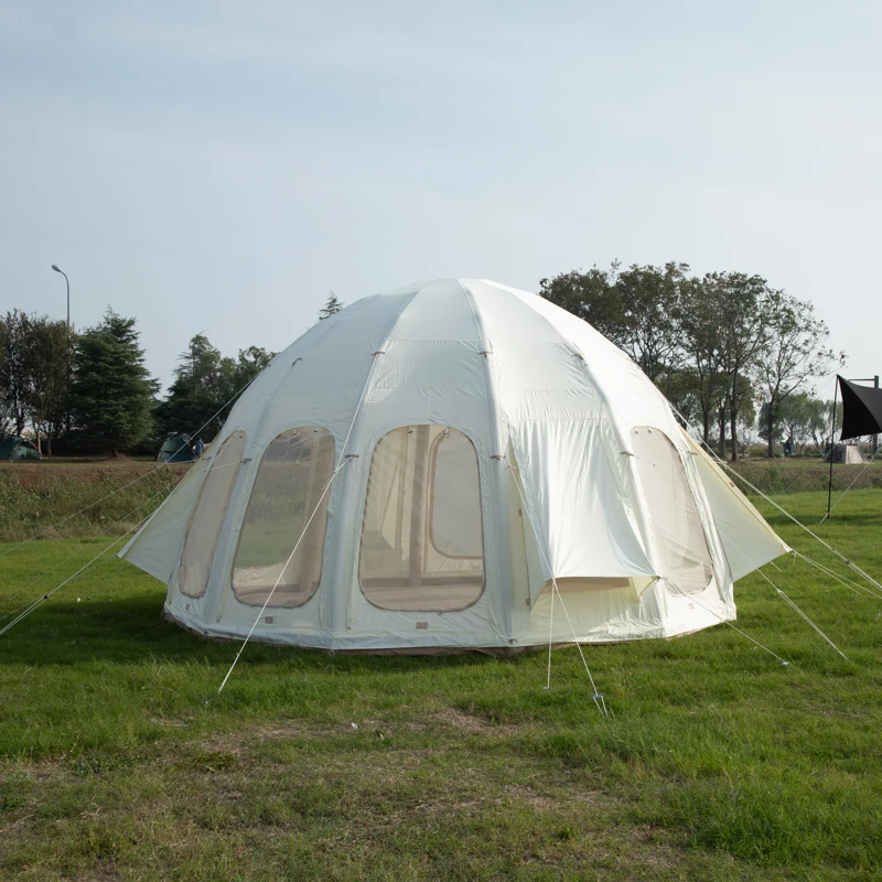 大型四季対応屋外防水インフレータブルテント、クイック自動開閉、20mオックスフォード生地、キャンプやアウトドア活動に最適