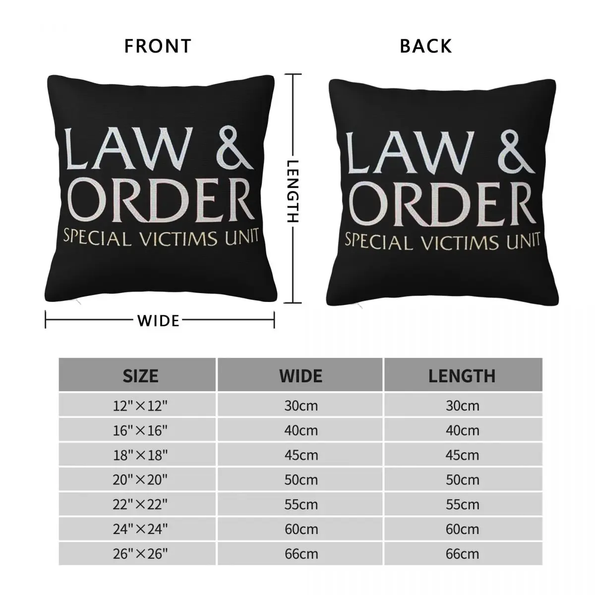 Law & Order Special Victims Unit Square Pillowcase Polyester Linen Velvet Printed Decorative Pillow Case Bed Cushion Cover