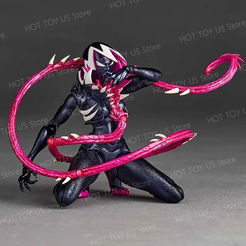 Figurki Venom Gwen, figurki anime, figurki Kaiyodo Amazing Yamaguchi Revoltech, statuetki, modele Ko, kolekcje Gk, zabawki dla dzieci, prezenty - dostępne od ręki.
