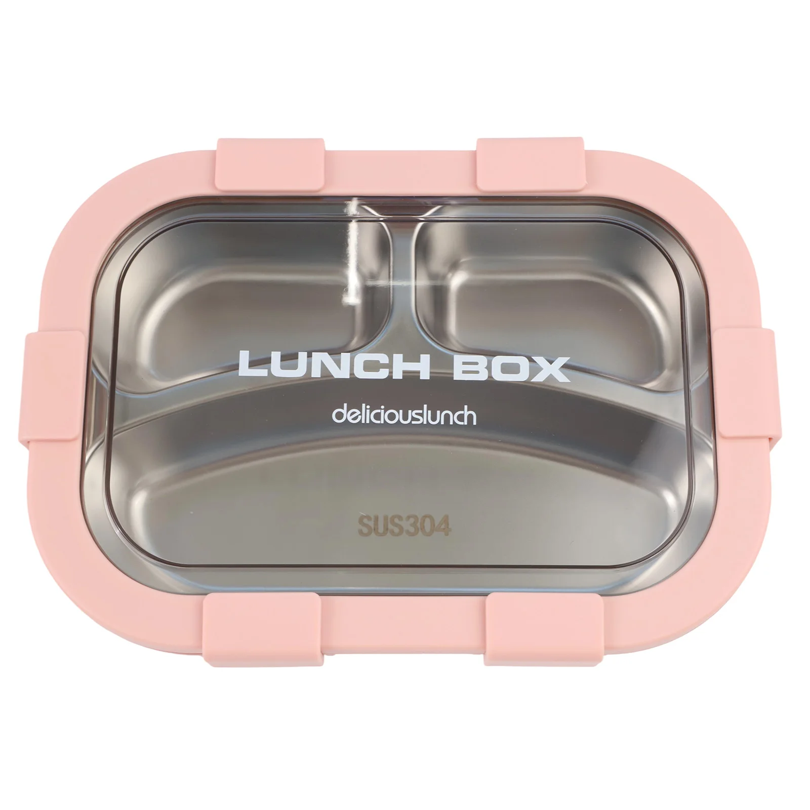 Stainless Steel 3 Part Lunch Box with Removable Tray and Integrated Leakproof Sealing for Convenient Meal Prep