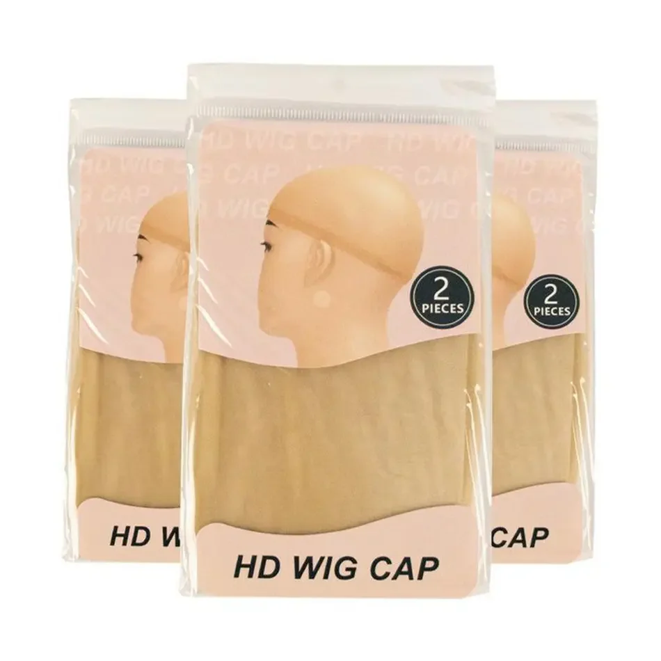 1 Pack 2Pcs Skinlike HD Wig Caps, Invisible Breathable Stretchy Wig Caps for Lace Front Wigs