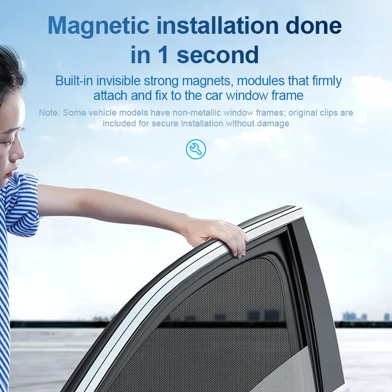 

Для Dongfeng Vigo 2025 2026 2027 Evolute i-JOY Nammi 06: Магнитная солнцезащитная шторка от комаров и УФ-излучения, защитная шторка для лобового стекла