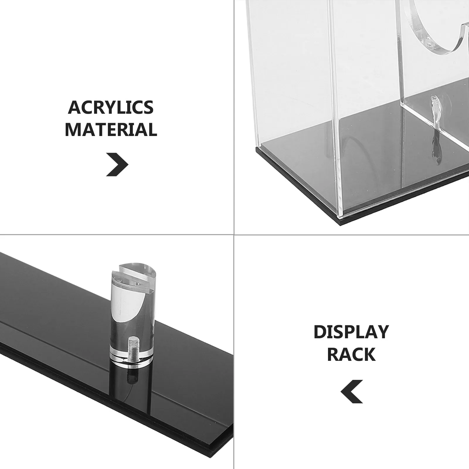 Premium Acrylic Knife Display Stand Crystal Clear Foldable Design for Knives Collection Tabletop Showcase Knife Holder Stand view 2
