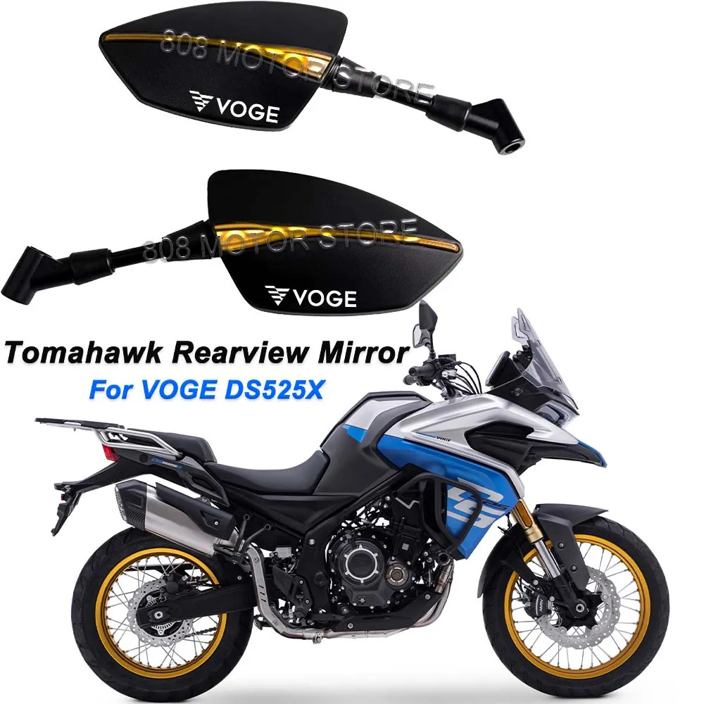 

For Voge DS525X ds525x Universal CNC Aluminum Tomahawk Rearview Mirrors 8mm 10mm Motorcycle Side Mirrors