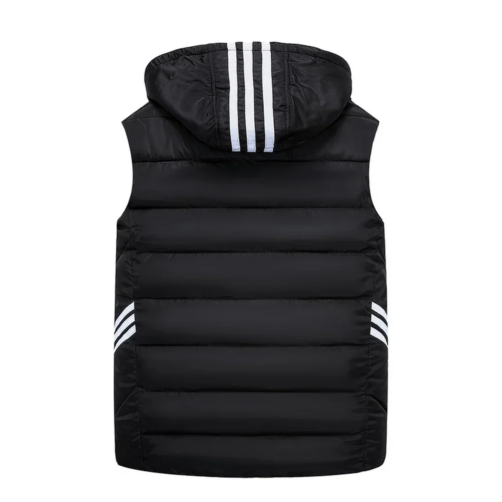 Men Winter Plus Large Size 7xl Vest Hat Detachable Waistcoat Warm Thicken Sleeveless Jackets Unloading Parka Coat for Men Unisex