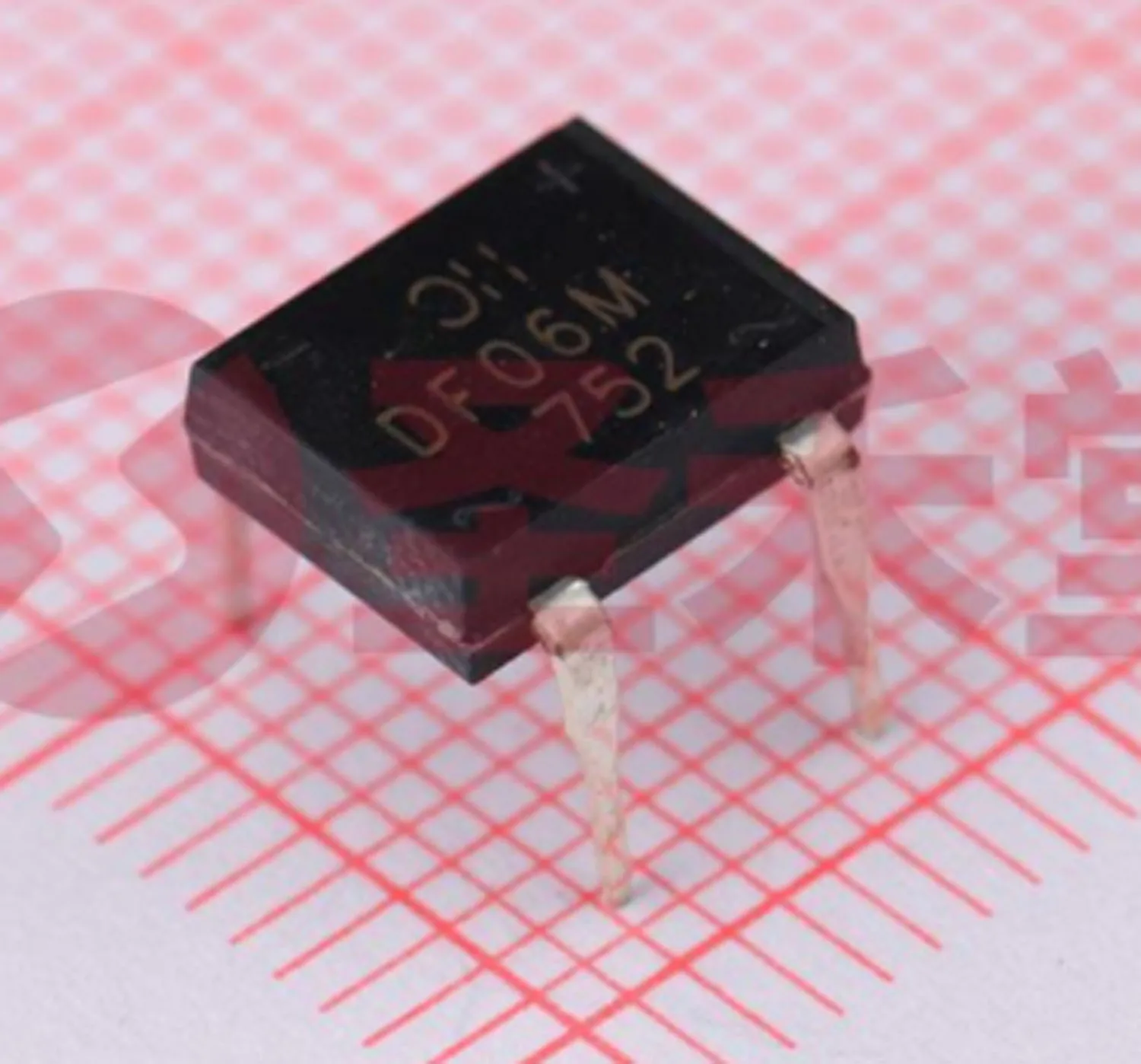 10-50PCS-Original-Bridge rectifier - single-phase - standard -600V-1A- through hole - DFM：DF06M。Marking:DF06M