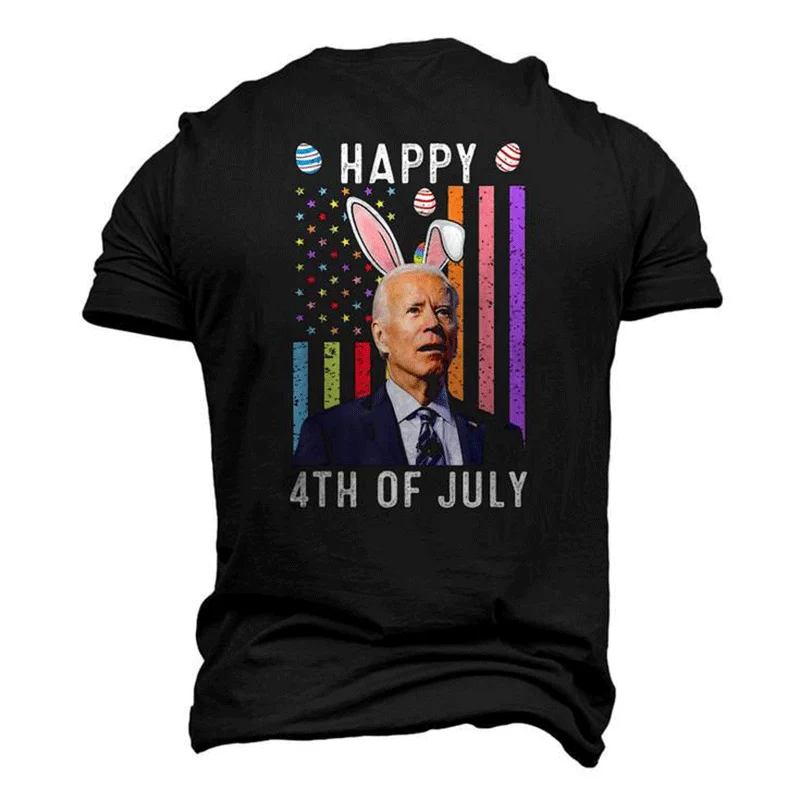 Harajuku Cool 3D Funny Anti Biden Find Joe Biden Fjb Printing T Shirt Happy Christmas Graphic T-shirts Streetwear Mens Clothing