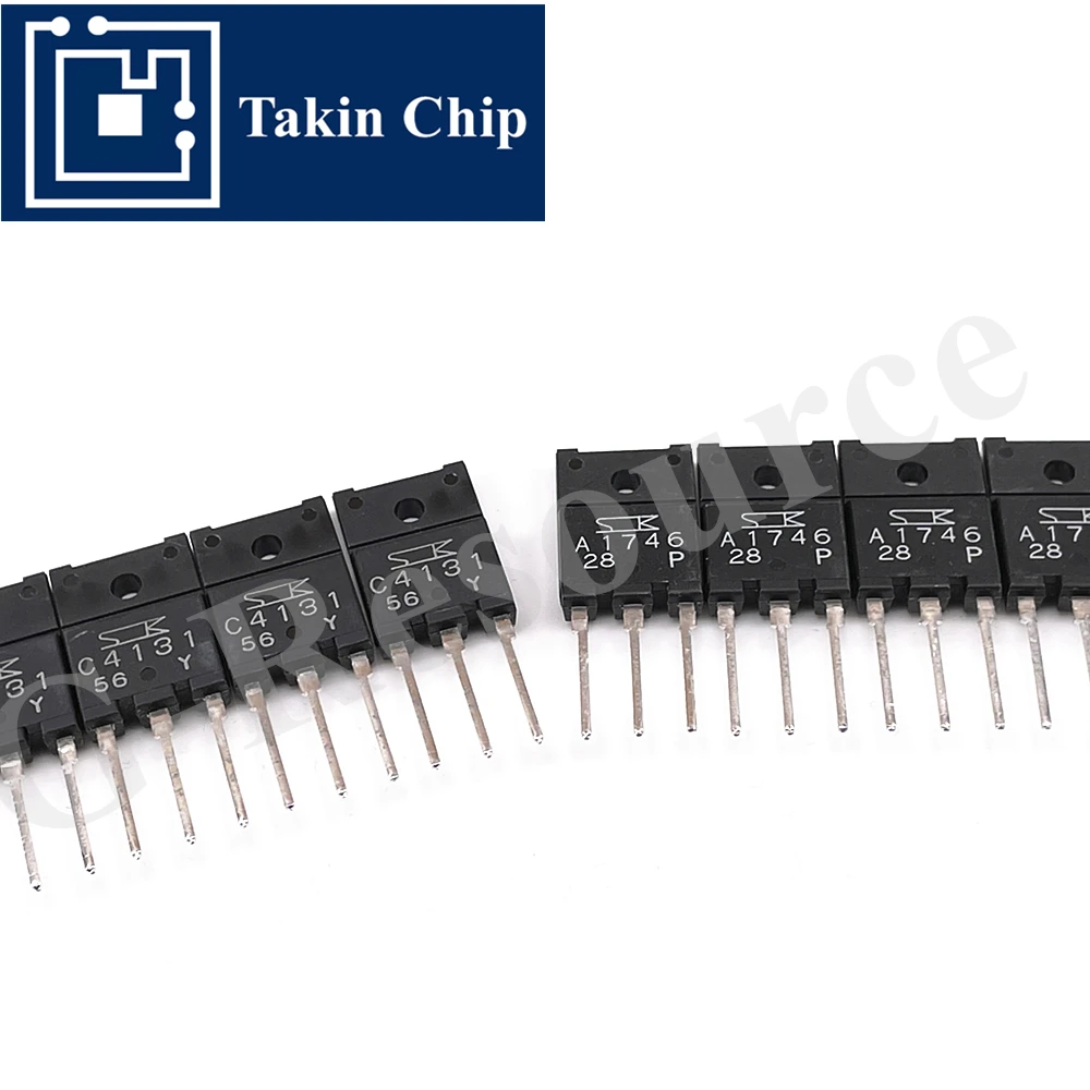 (10 pcs) 2SA1746 2SC4131 TO-3PF A1746 C4131 SANKEN Silicon PNP Power Transistors