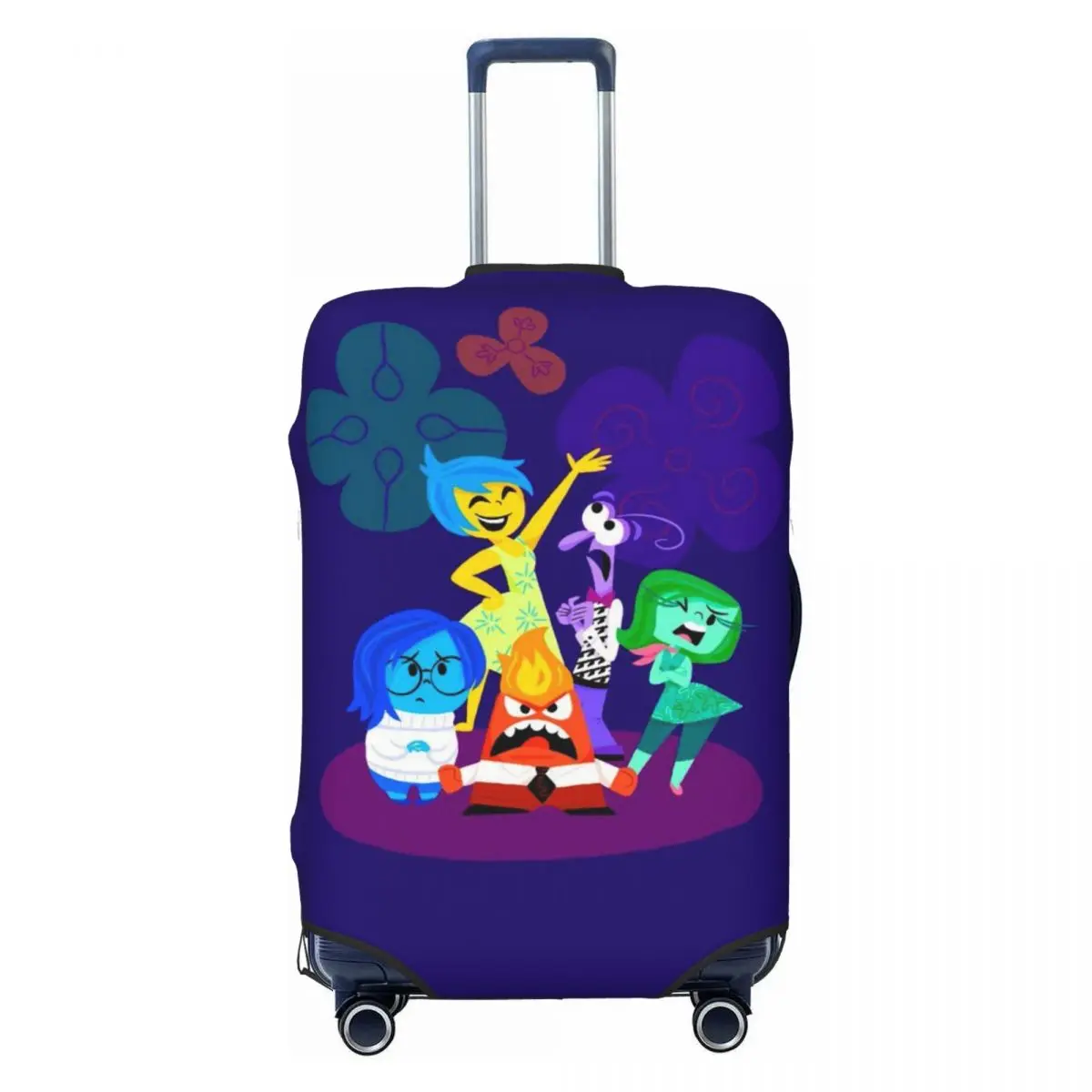 

Custom Cute Cartoon Inside Out Wallpaper Luggage Cover Protector Funny Travel Suitcase Protective Cover for 18-32 Inch