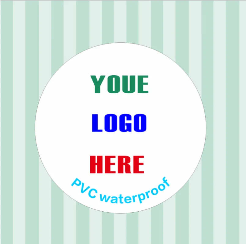 

Customize circular waterproof stickers, customize your logo text, customize size