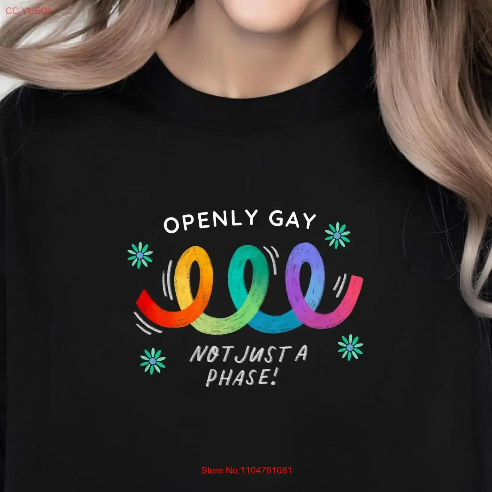 Camiseta Openly Gay Not Just a Phase GBTQ para Ella y Él, Ropa para Parejas Queer, Prendas de Orgullo Fuera del Armario, Estilo Vintage Lavado