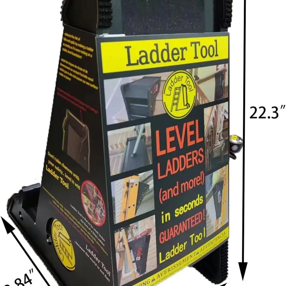 Ladder Leveler,Ladder Jacks,Ladder Stabilizer Tool with Storage Easy to Use for All Surfaces and Uneven Ground