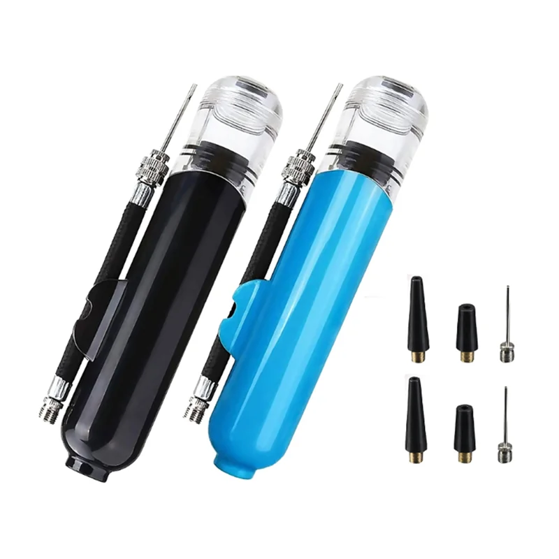 B48B-مضخة هواء يدوية محمولة لكرة القدم قابلة للنفخ كرة السلة الكرة الطائرة كرة القدم بركة يطفو إطار الدراجة- 2 قطعة مضخات الكرة #3