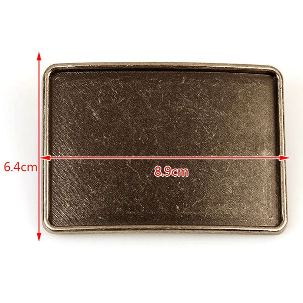 Oblong Bronze Color DIY Black Men Belt Buckles Zinc Alloy Metal Western Cowboys New Brand Design Hebilla Cinturon Hombre Gifts