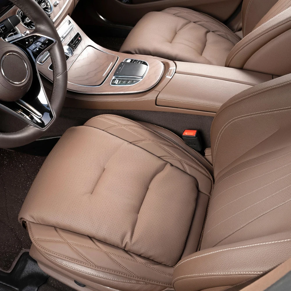 Cozy Car Interior Accessory Breathable Cushion Breathable Leather Seat Leather Seat Cover Perfect Fit Elegant Finish