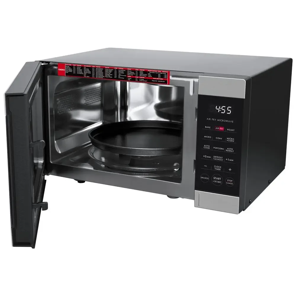 Convection Microwave 900W Stainless Steel 0.9 Cu ft 3-in-1 Multifunctional Oven New Technology Auto-Cook/Reheat Compact - Image 3