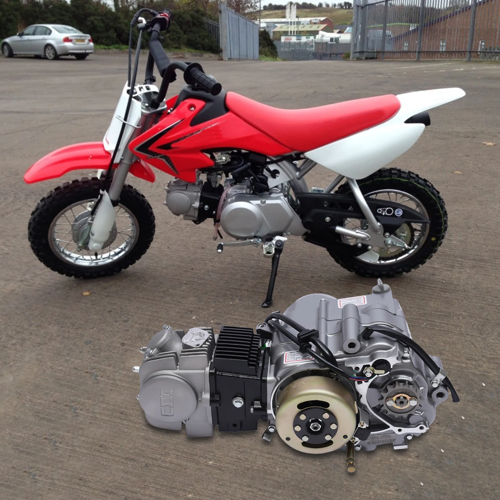 

125cc 4 Stroke Single Cylinder Engine Kick Starter CDI Ignition Wet Multi-disc Clutch for CRF50/CRF70/XR50/XR70