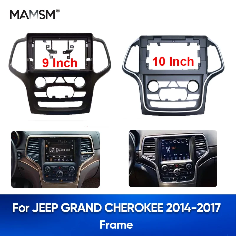 

MAMSM For JEEP GRAND CHEROKEE 2014-2017 Car Radio Frame Android Dashboard Panel Trim Kit DVD Stereo Player Fitting Panel Kit
