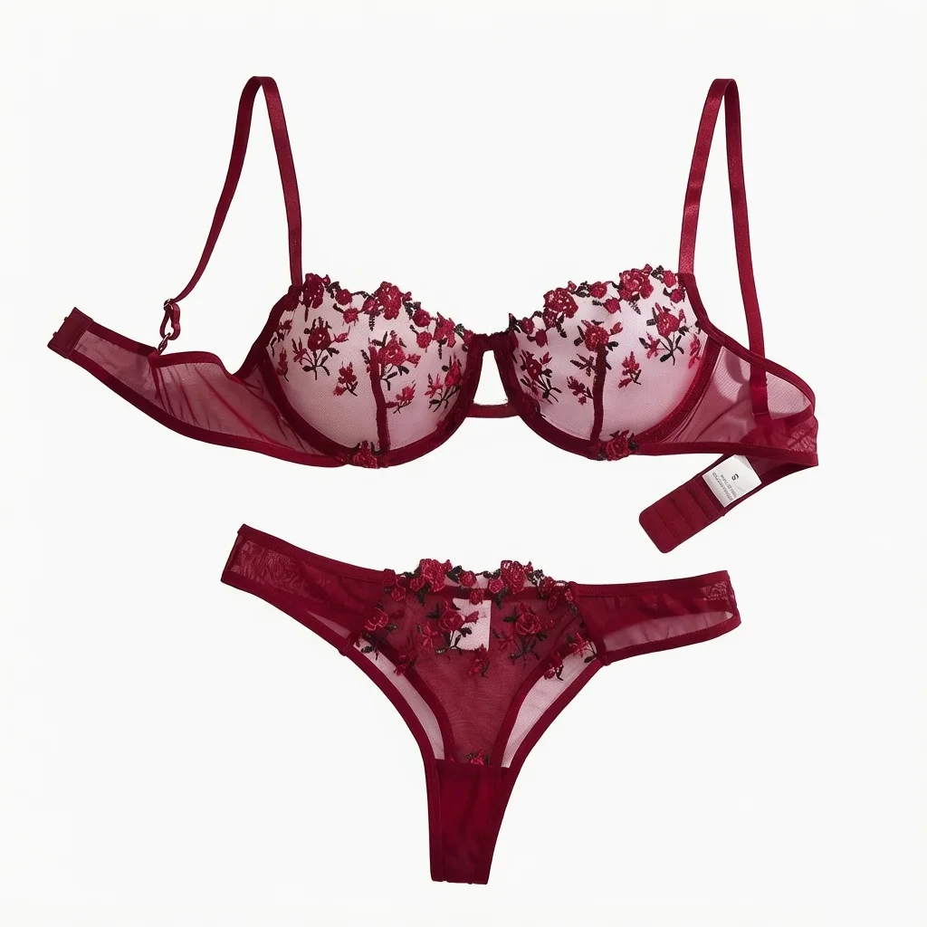 conjunto-de-lingerie-em-renda-com-bordado-floral-estilo-frances-vinho-tinto-sutia-transparente-sexy-e-de-desejo-puro-festa-de-dia-dos-namorados