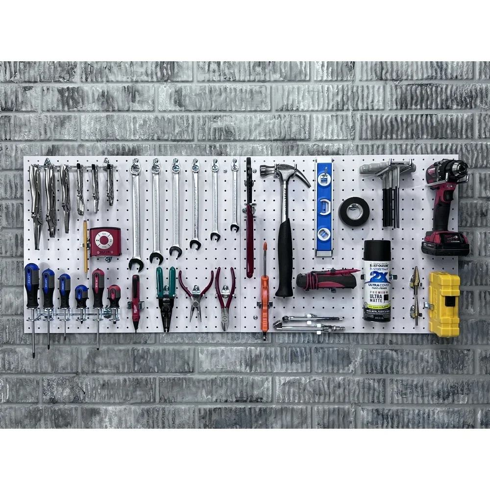 

Washable Weather Resistant Pegboard 22x18 Durable Wall Organizer for Tools Storage