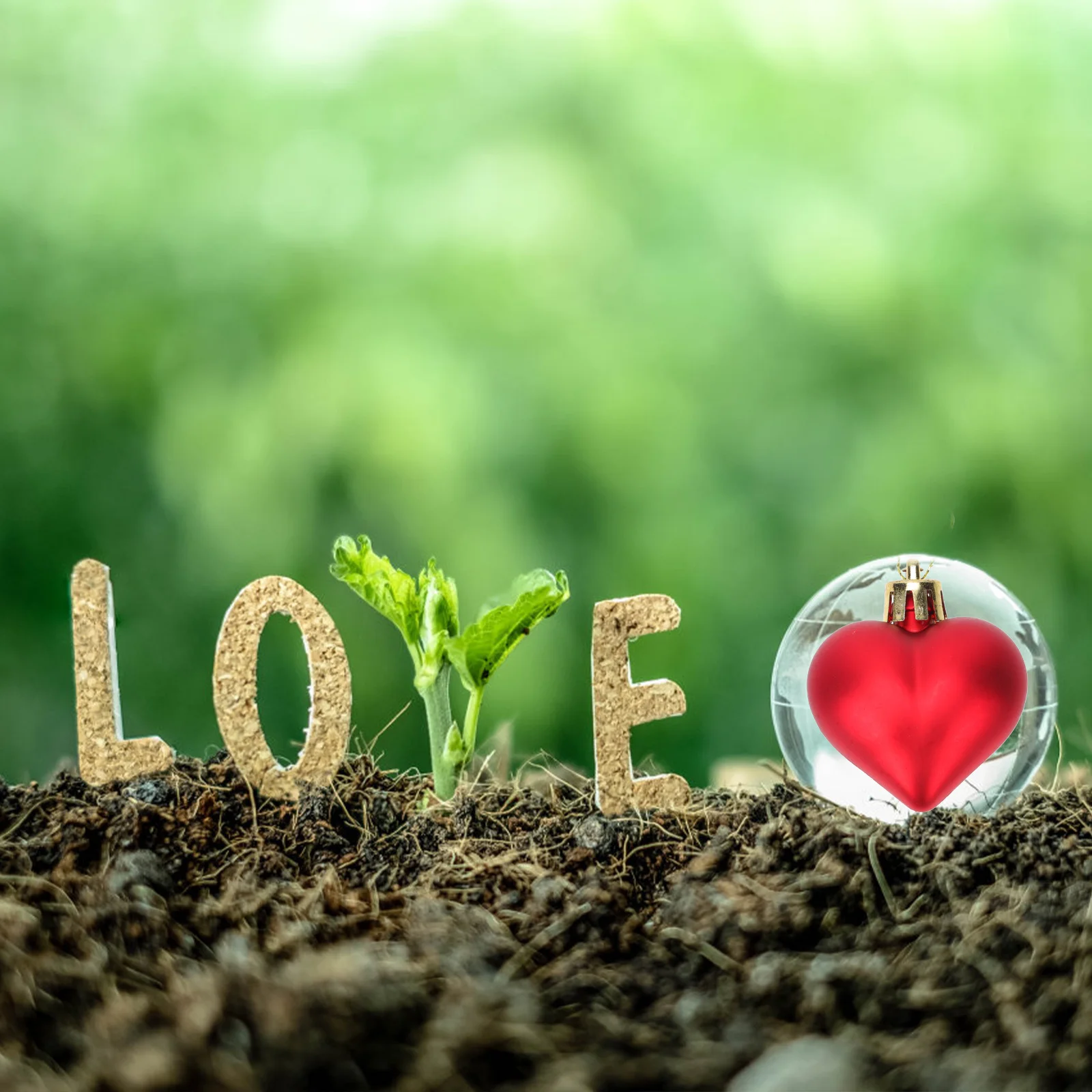 

12Pcs Decorative Balls Heart Shape Pendants Reusable Shatterproof Hanging Decor for Party Home Garden Use Plastic Balls