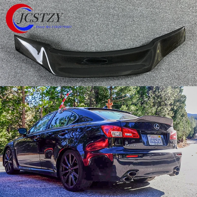 Carbon Fiber FRP Rear Trunk Boot Duck Spoiler Back windshield Wing For Lexus IS IS250 IS300 IS350 2007-2013 Car Styling