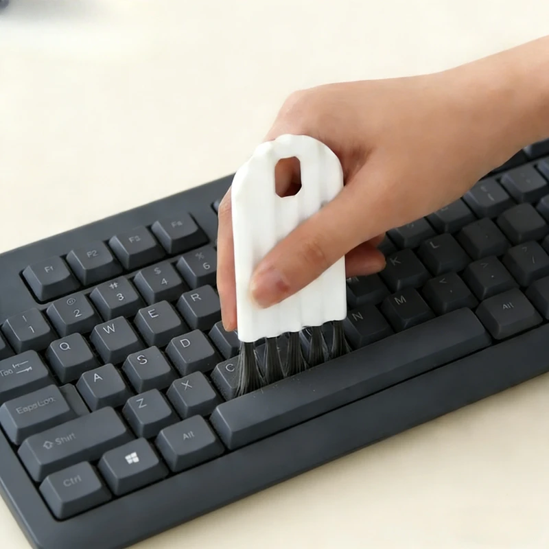 Cepillo de Limpieza Capilar Multifuncional para Altavoces de Teléfono, Limpieza de Puertos de Carga, para Oficina, Hogar, Teclado, Auriculares