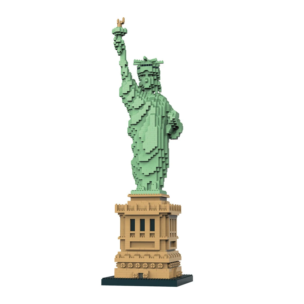 Statue of Liberty desktop ornament building block assembly