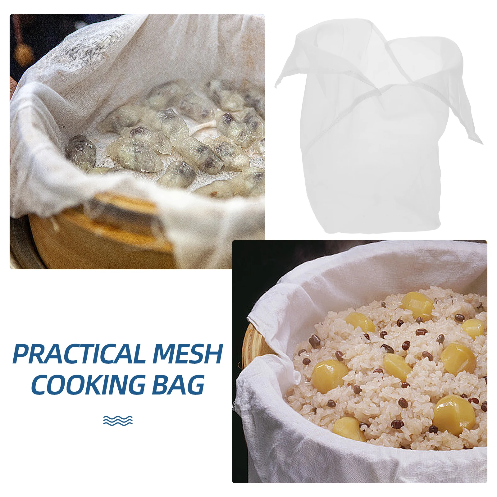 

For Rice Cooking Rice Cooker Mesh Mesh Sushi Bag Kitchen Supplies Steamer Steamer Basket Liners Basket Liner