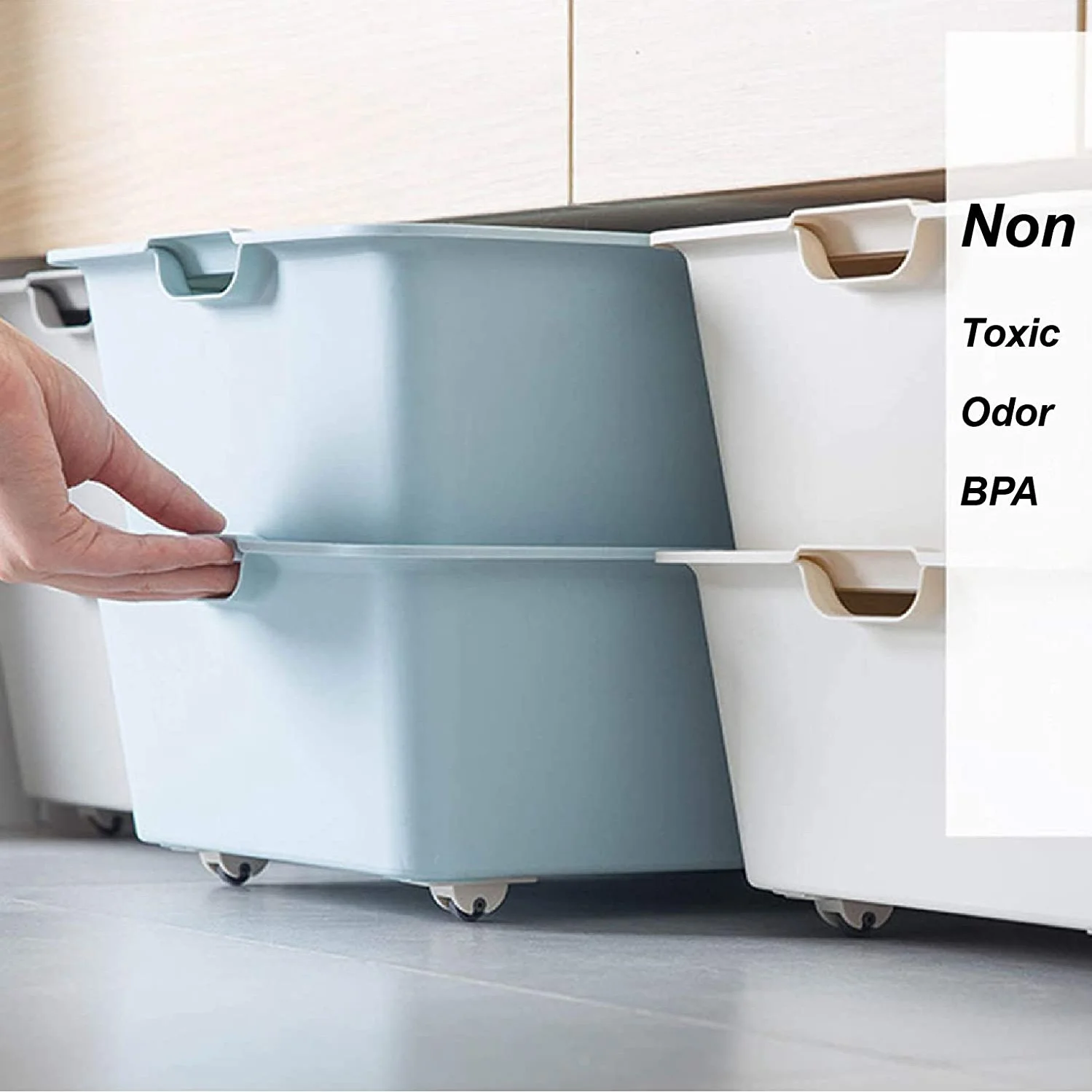 New 4 Pcs Self Adhesive Casters Wheels for Storage Box Trash Can Single Direction Non-Swivel Casters No Drilling