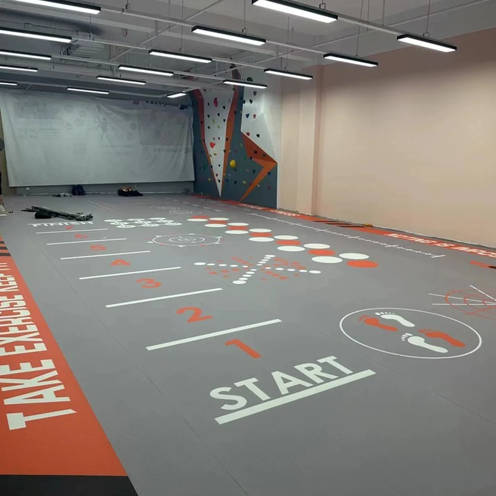 Beable Multi-purpose Use Home Commercial PVC Gym Flooring Rolls Customizable Logo Designs