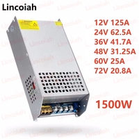 1500W Adjustable Switching Power Supply 3V-12V 24V 36V 48V 60V 72V AC/DC AC 110V/220V for LED Strip Light 3D Printer CCTV Camera