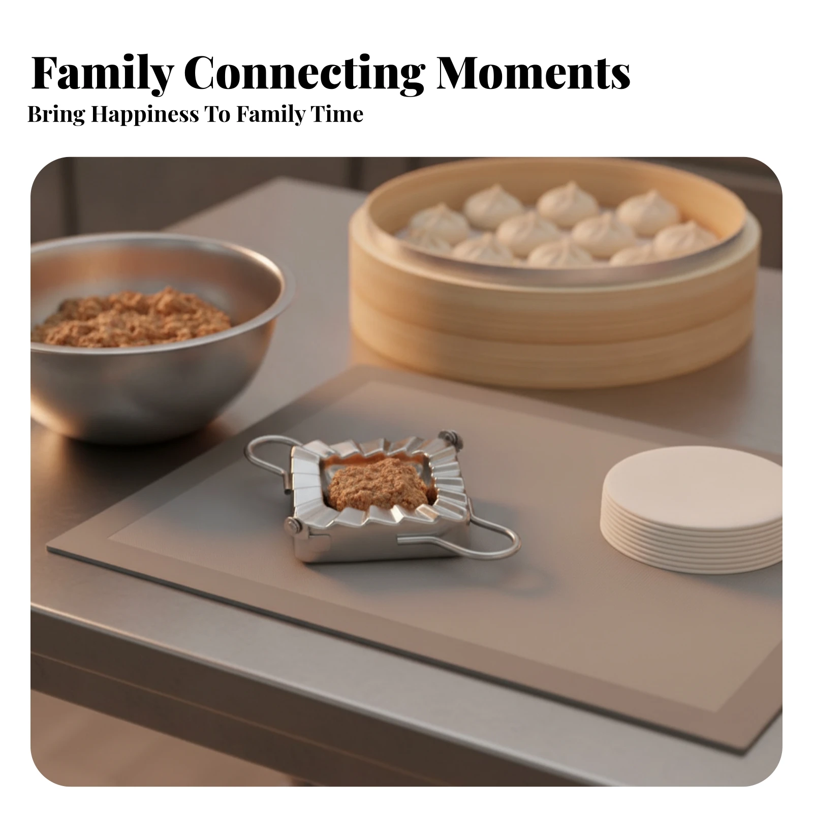 Dumpling Sealing Mold Double Handles Stainless Steel Dumpling Mold Pierogi Maker Crimped Edges