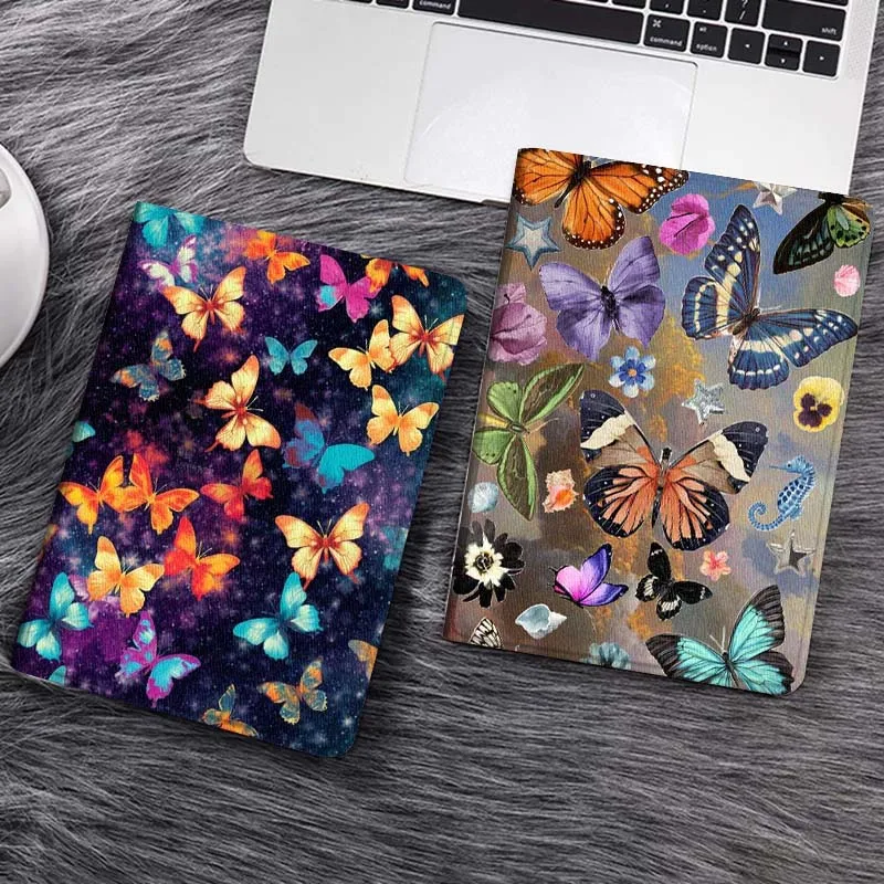 

Colorful Butterfly Cartoon Pattern Tablet Case For Samsung Galaxy Tab S7 S8 S9 S10 FE Lite Gift