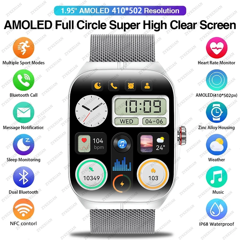 New For Android  Watch 4 Pro Sports Smart Watches Men GPS Track Health Monitoring Waterproof Bluetooth Call NFC Smart Bracelet