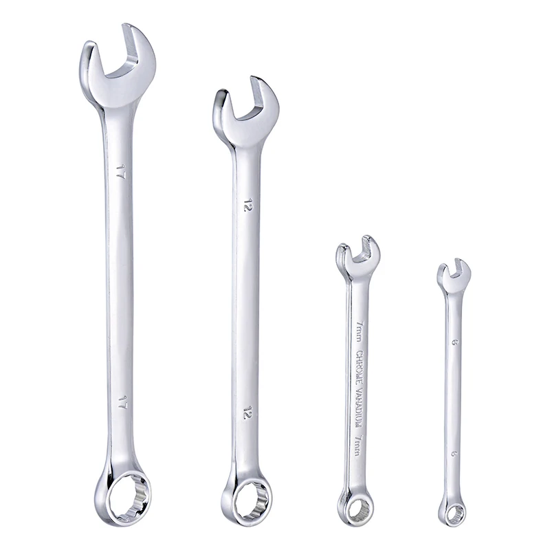 

4pcs 6-17mm Open Box End Combination Wrench Chrome Vanadium Steel Opened Ring Combo Spanner Household Car Repair Hand Tools